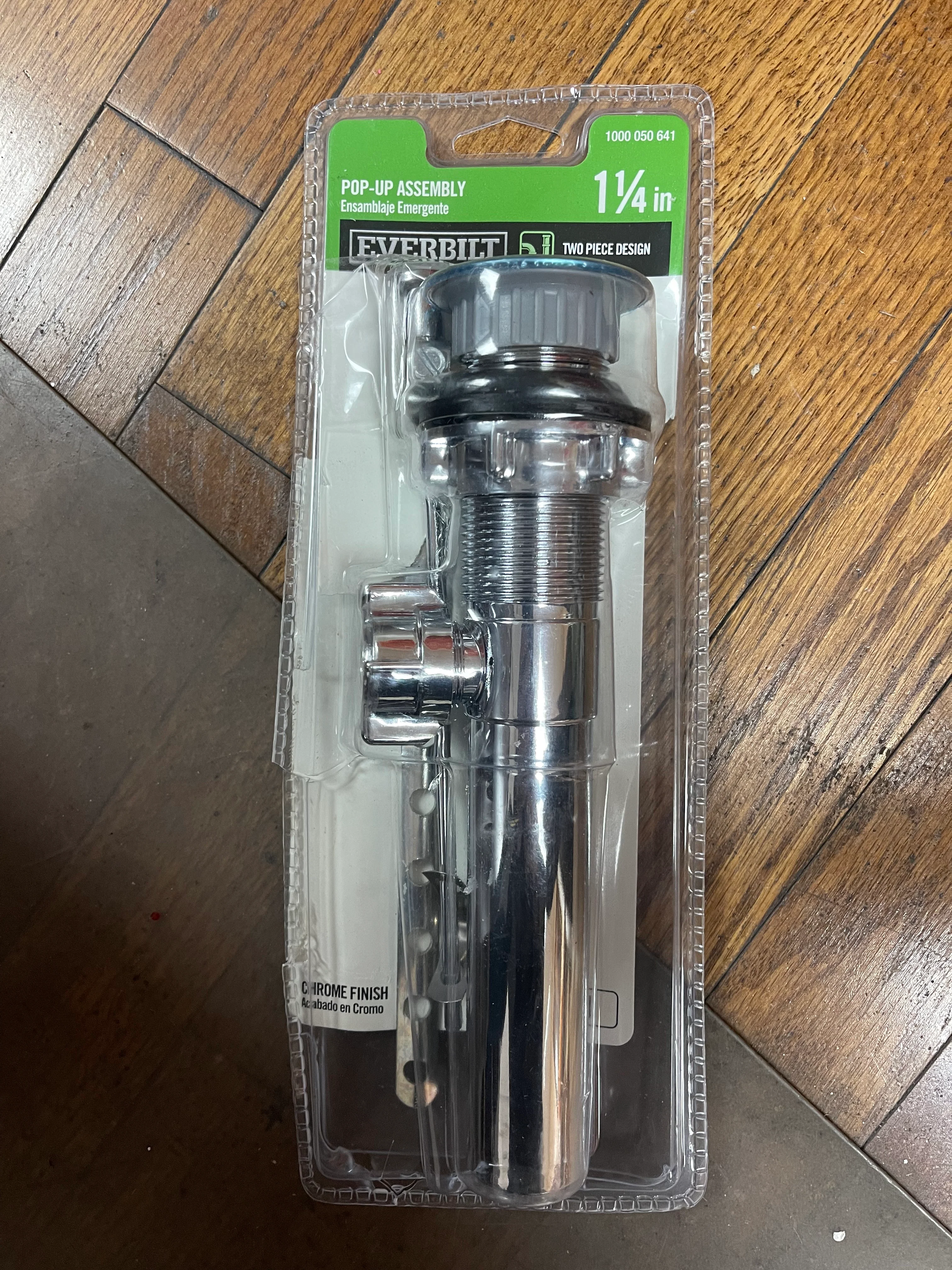 Everbilt 1 1/4 in. Chrome Sink Drain Pop Up Drain Assembly Damaged Box - Image 3