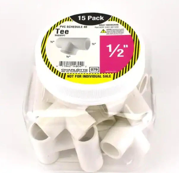 1/2 in. PVC Tee S x S x S Pro Pack (15-Pack)