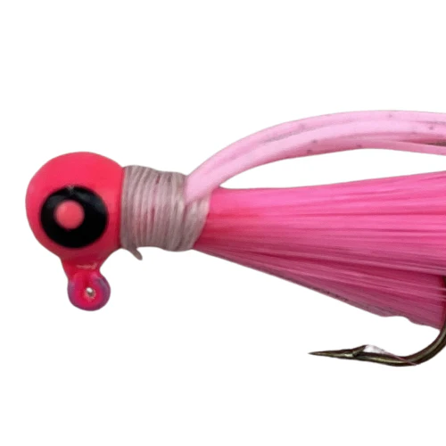 Paps Hair Jig 5 Pack Pink Head Pink Tail - Image 2