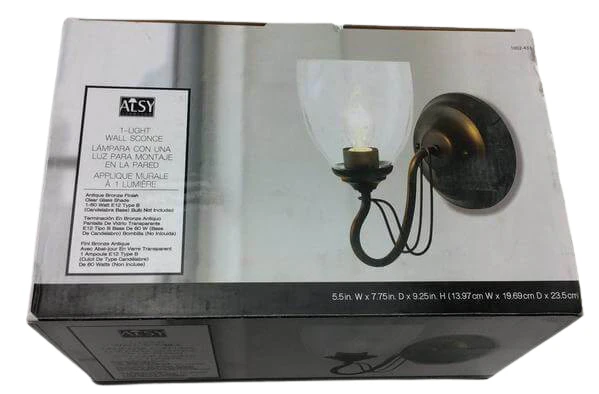 Alsy Lighting 1 Light Bronze Wall Sconce Damaged Box - Image 2