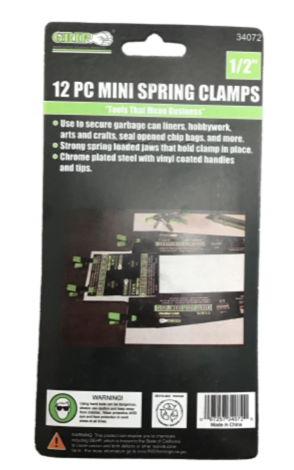 12 pc Mini Spring Clamps - Image 2