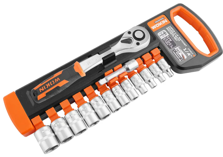 Wokin 12 Pieces 1 /2 Inch Ratchet Handle With Sockets Set