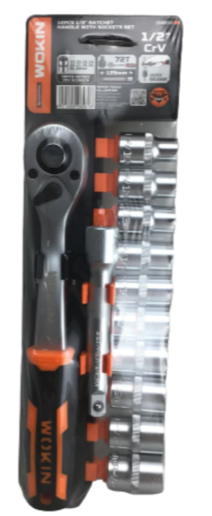 Wokin 12 Pieces 1 /2 Inch Ratchet Handle With Sockets Set - Image 2