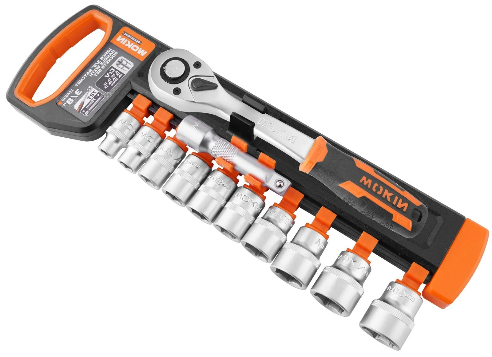 Wokin 12Pcs 3/8 In Ratchet Handle With Sockets Set - Image 2