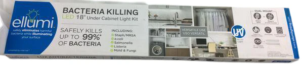 Ellumi 18 inch Antibacterial LED White Under Cabinet Light Damaged Box - Image 2