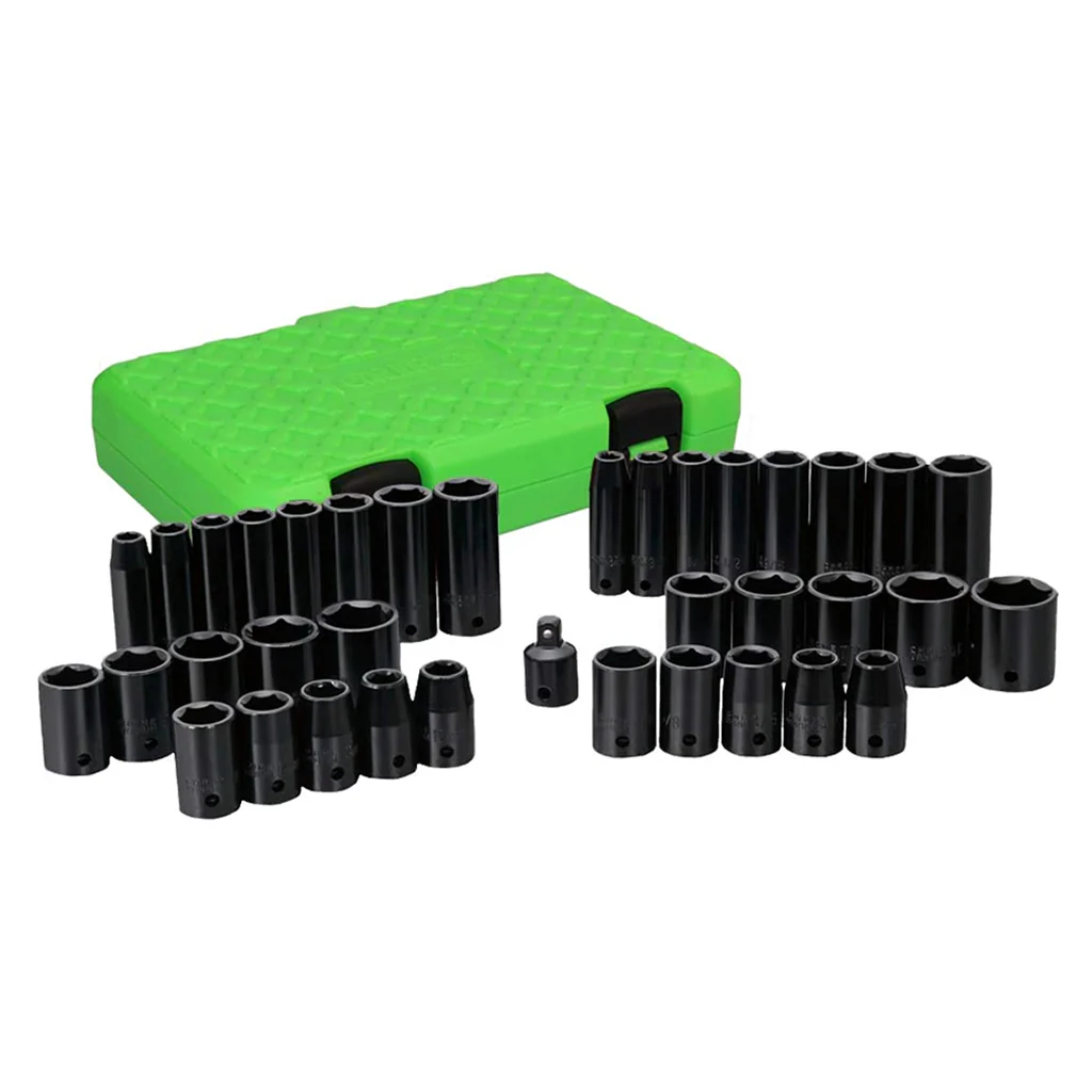 38 Piece Deep Impact Socket Set SAE MM - Image 2