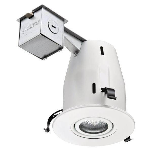 Lithonia Lighting 4 inch GU10 Matte White Recessed Gimbal Kit Damaged Box