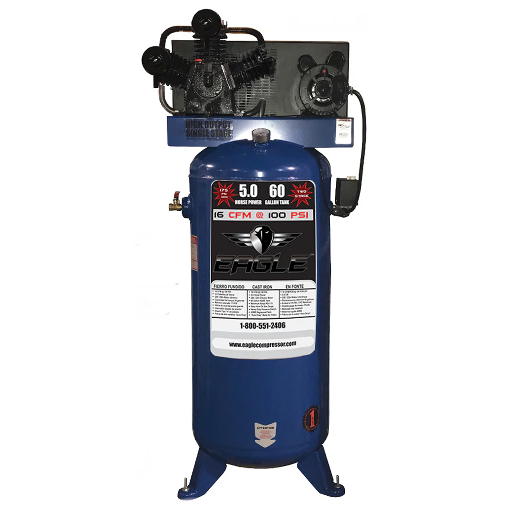 5 Horse Power 60 Gallon Eagle Air Compressor