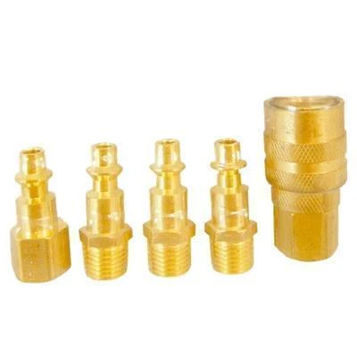 5 PC. Solid Brass Quick Coupler