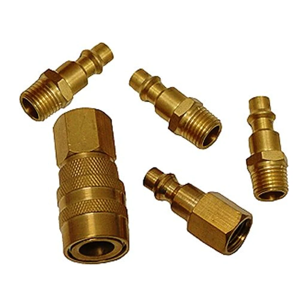 5 Piece Brass Quick Coupler Set - Image 2