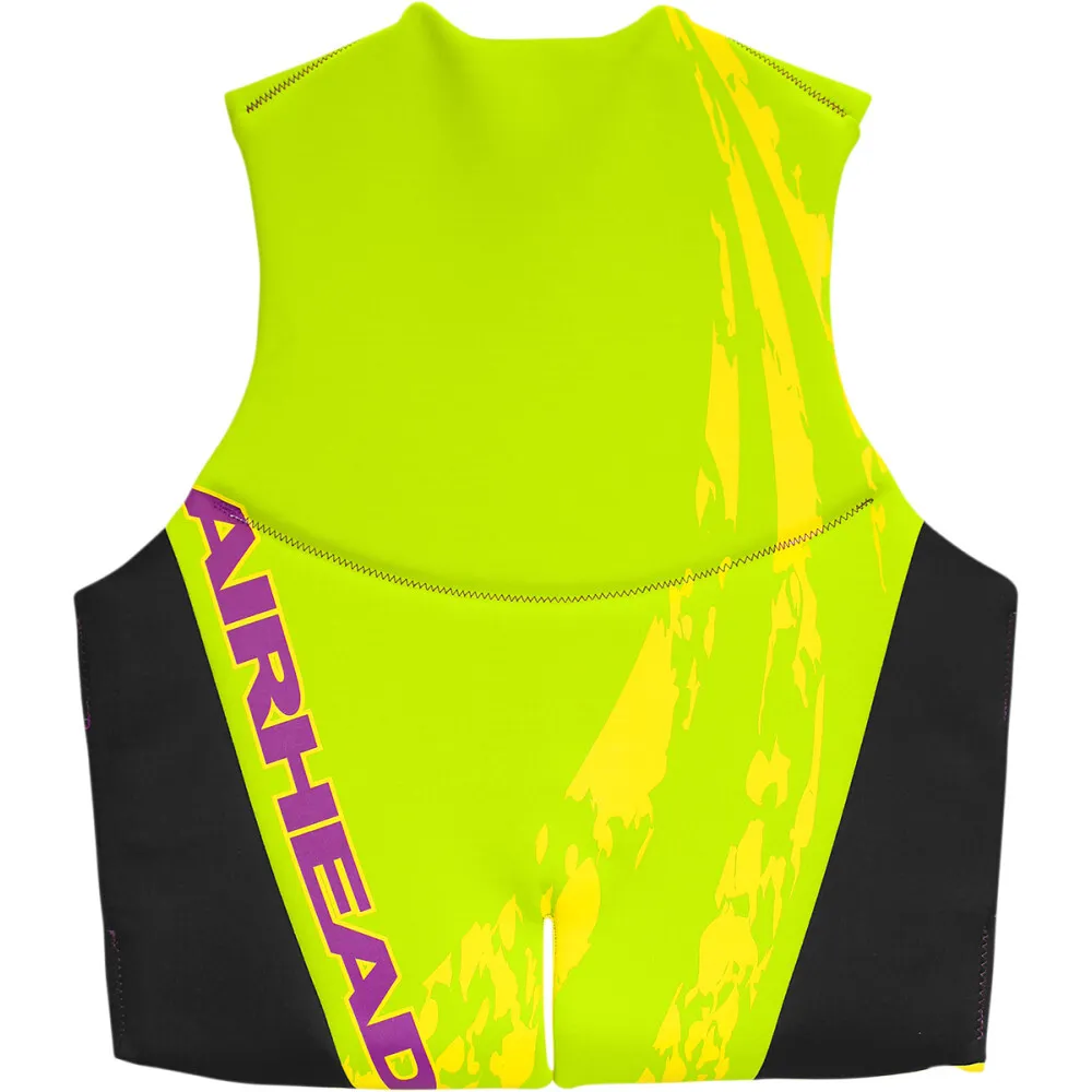 Airhead Swoosh Kwik Dry Neolite Neon Yellow Flex Vest Size XL - Image 2