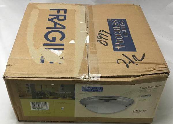 Progress Lighting Alabaster Glass Collection 11.5 in. 1-Light Chrome Flush Mount Damaged Box - Image 2