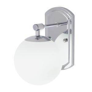 ALSY Lighting LED Wall Sconce Chrome with Glass Globe Shade Damaged Box