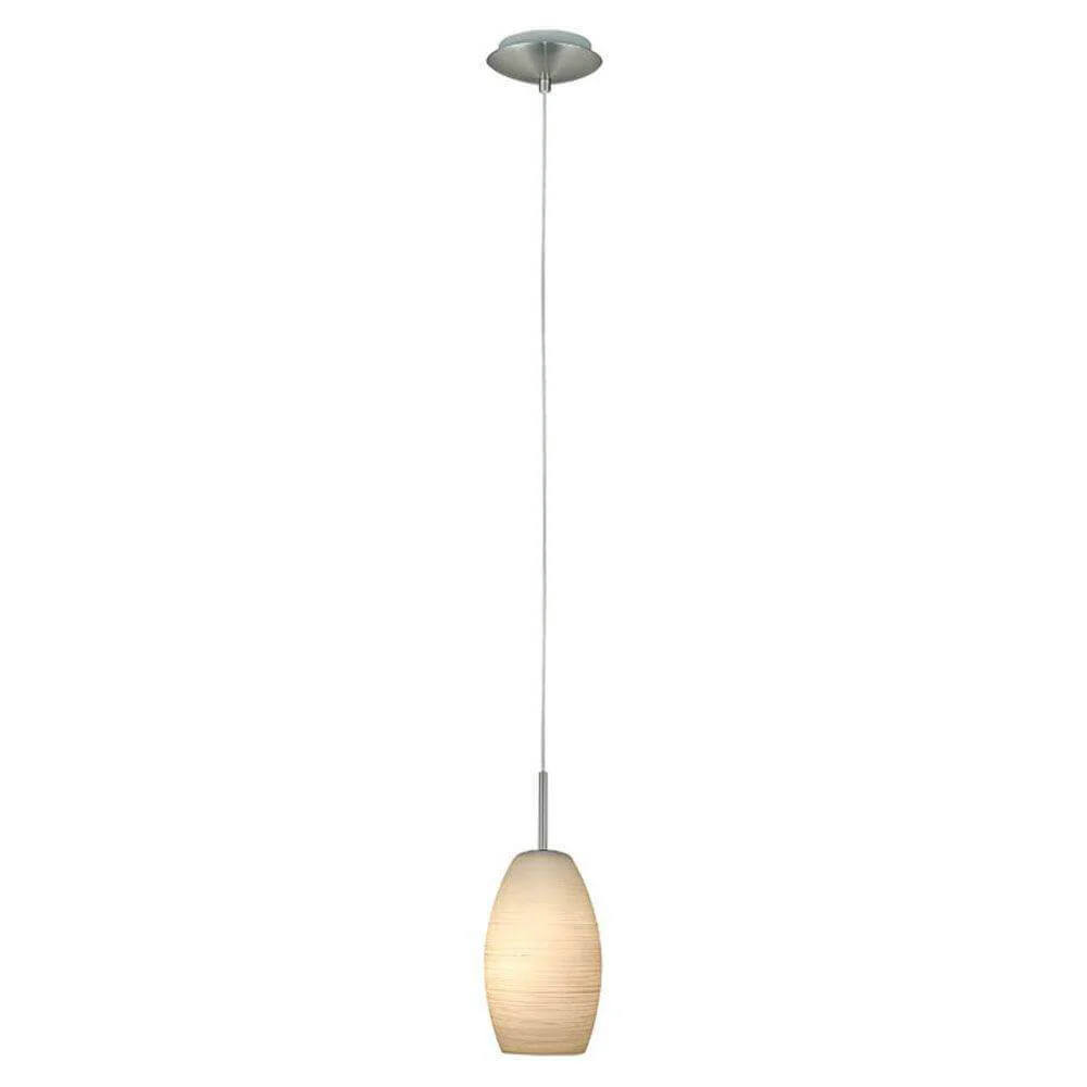 Batista 1-Light Matte Nickel and White Mini Pendant Damaged Box