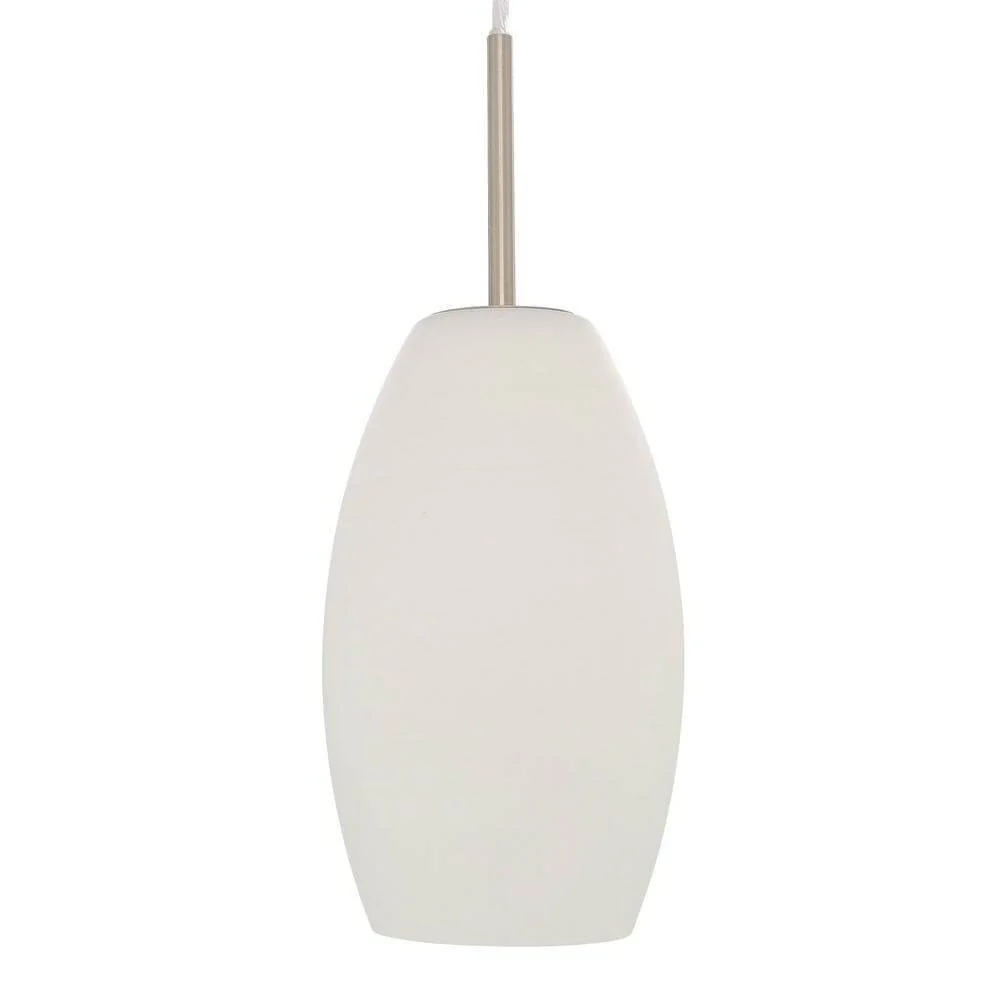 Batista 1-Light Matte Nickel and White Mini Pendant Damaged Box - Image 2