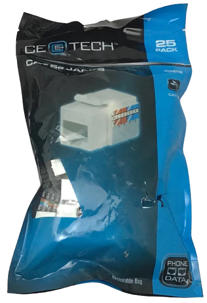 Commercial Electric Category 5e Jacks White 25 Pack - Image 3