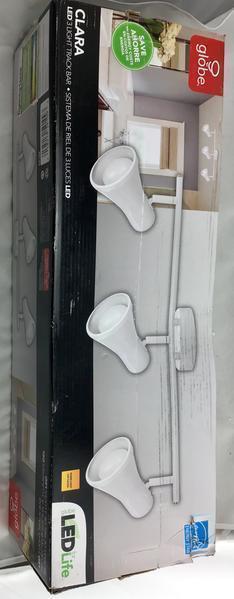 Clara Collection LED 3-Light White Glossy Track Damaged Box - Image 2