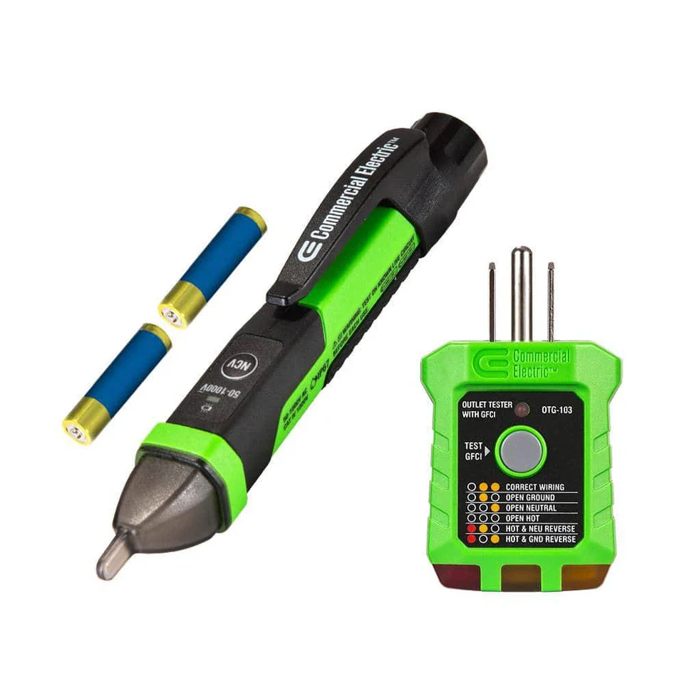 Commercial Electric 2 Piece Electrical Tester Kit Damaged Box - Image 4