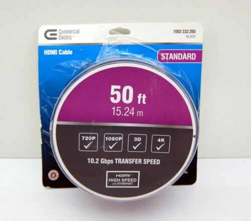 Commercial Electric 50 Foot HDMI Cable Damaged Box - Image 3