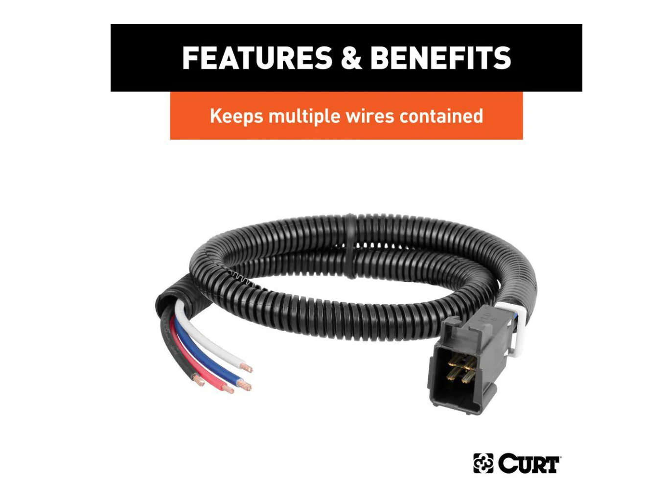 CURT 3/8" Convoluted Slit Loom Tubing (Packaged) - Image 4