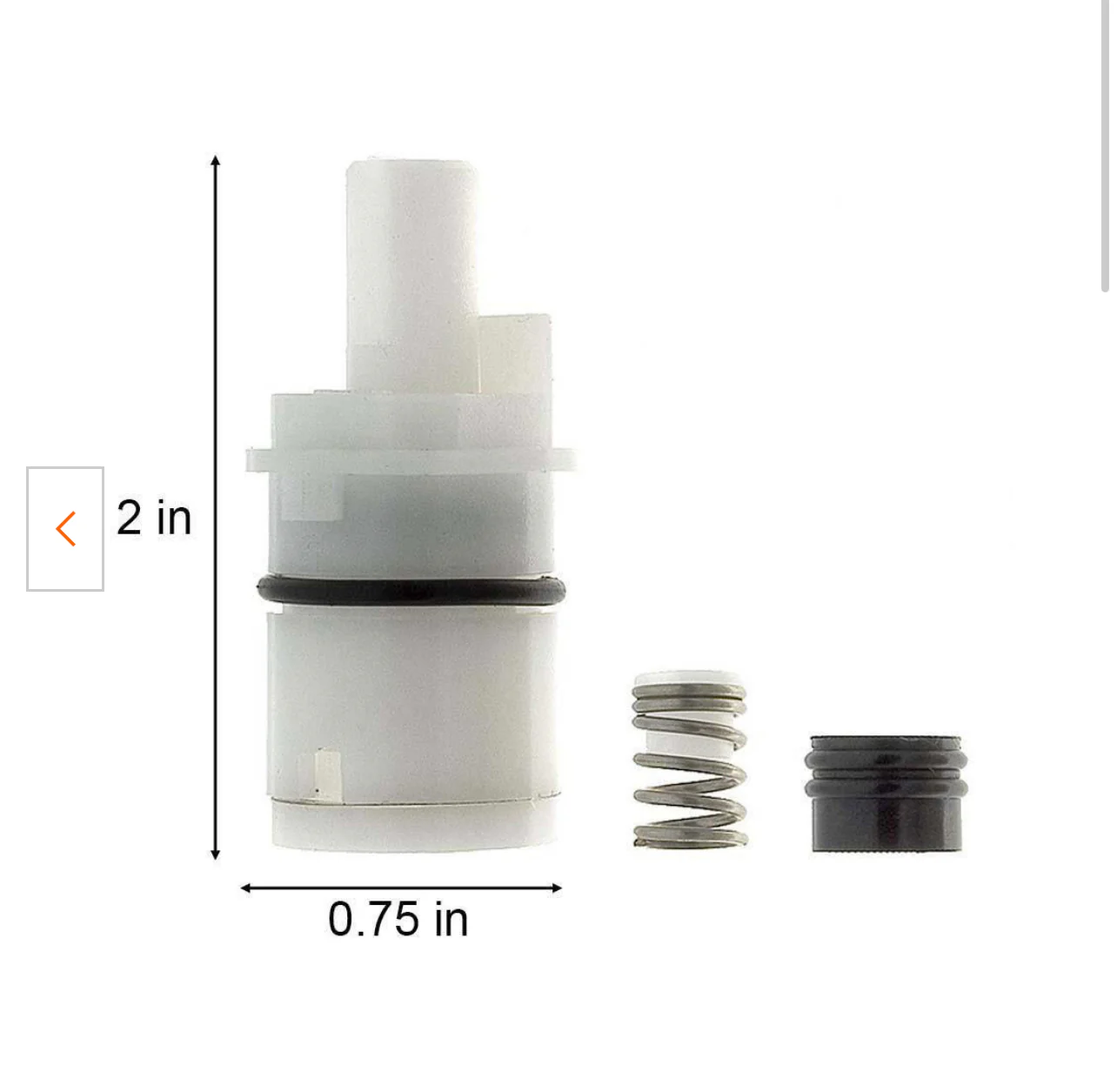 Danco 3Z-6H/C Hot/Cold Stem for Valley Faucets Damaged Box - Image 2
