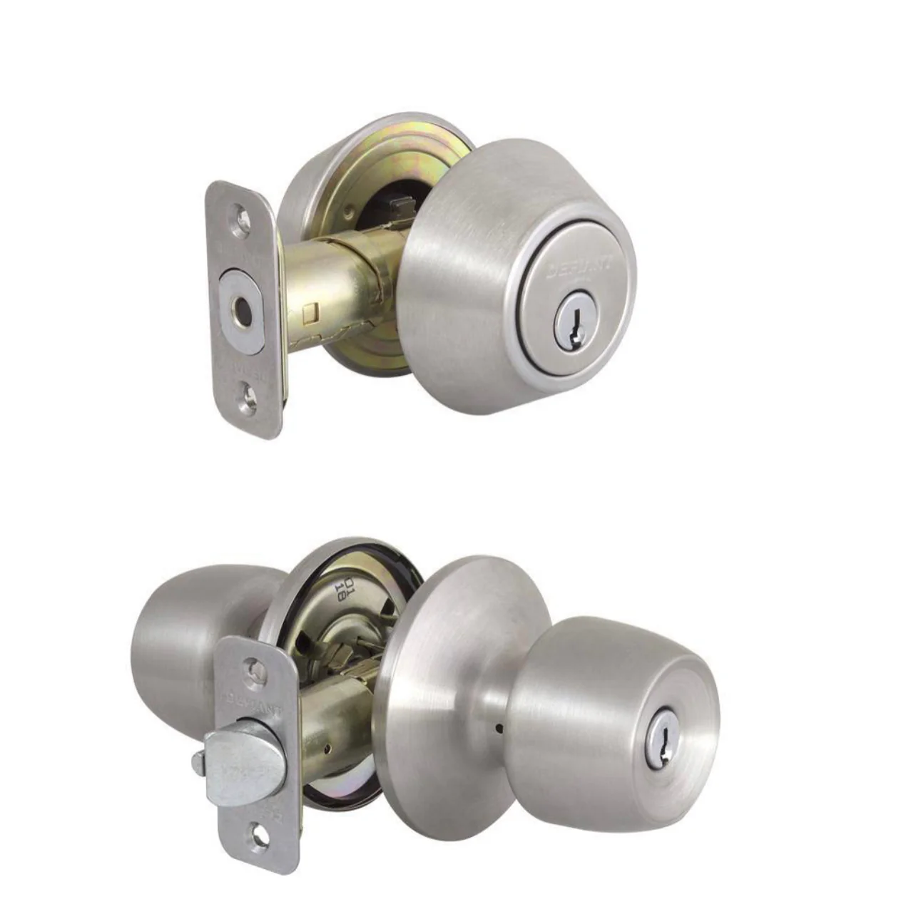 Defiant Brandywine Stainless Steel Combo Pack with Double Cylinder Deadbolt Damaged Box - Image 7