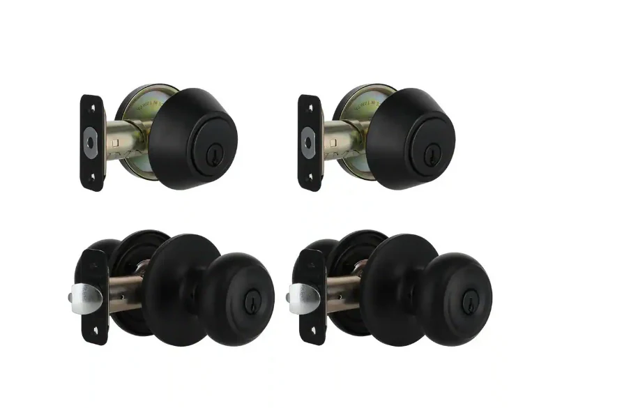 Defiant Hartford Matte Black Single Cylinder Keyed Entry Project Pack Combo Pack - Image 2
