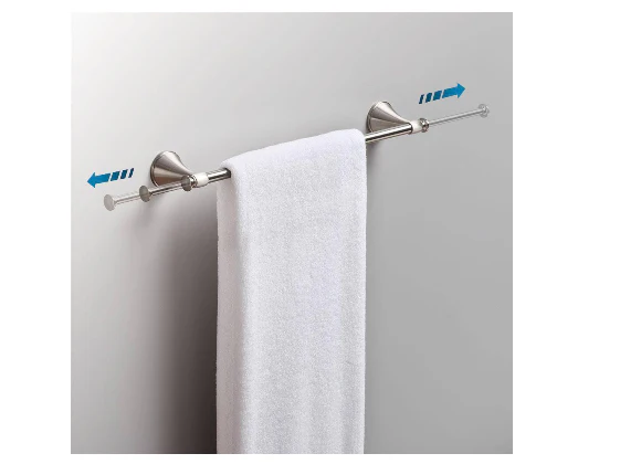 Delta Accolade Expandable 24 in. Towel Bar in Spotshield Brushed Nickel DAMAGED BOX - Image 3