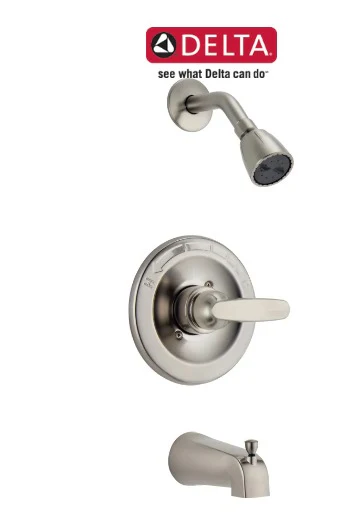 Delta BT13410 Installed Tub and Shower Trim in Chrome Damaged Box