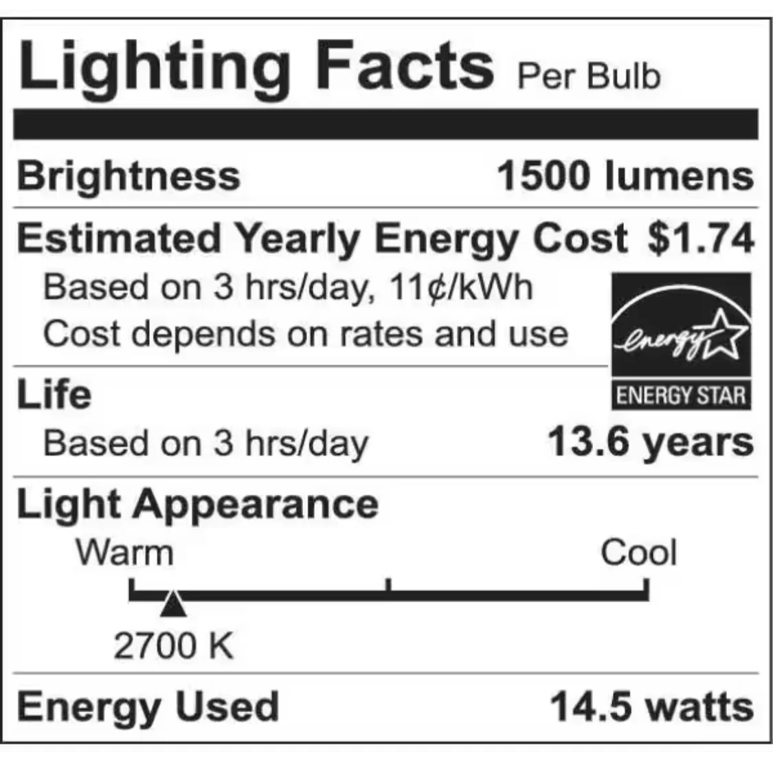 EcoSmart 40/60/100 Watt Equivalent A19 Energy Star 3-Way LED Light Bulb Soft White (2-Pack) - Damaged Box - Image 6