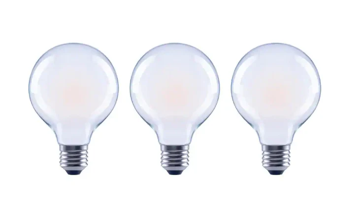 EcoSmart 40-Watt Equivalent G25 Dimmable Energy Star Frosted Glass Filament LED Vintage Edison Light Bulb Bright White 3 Pack DAMAGED BOX - Image 2
