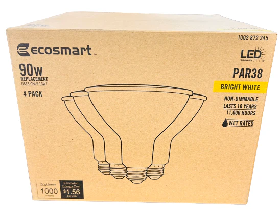 Ecosmart 90W Replacement Bright White Bub 4 Pack Damaged Box - Image 2