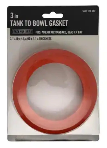 EVERBILT 3 in. Toilet Tank to Bowl Gasket Fits American Standard, Glacier Bay *DAMAGED BOX* - Image 2