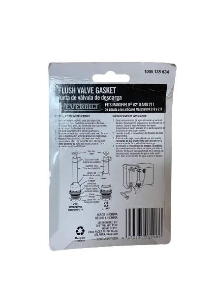 Everbilt Toilet Flush Valve Gasket Damaged Box - Image 2