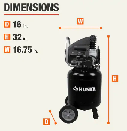 Husky 10 Gallon Air Compressor Factory Serviced - Image 3