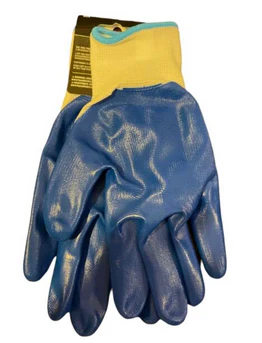 Firm Grip Nitrile Dipped Pro Paint Blue Washable and Reusable Gloves - Image 2