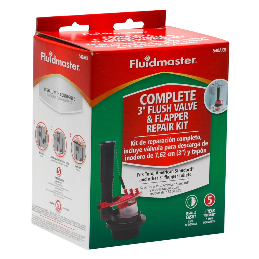 Fluidmaster Universal 3 in. Complete Toilet Flush Valve Repair Kit Damaged Box - Image 2