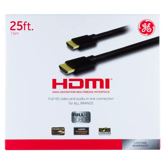 GE 25 Foot HDMI Cable With Ethernet - Image 5