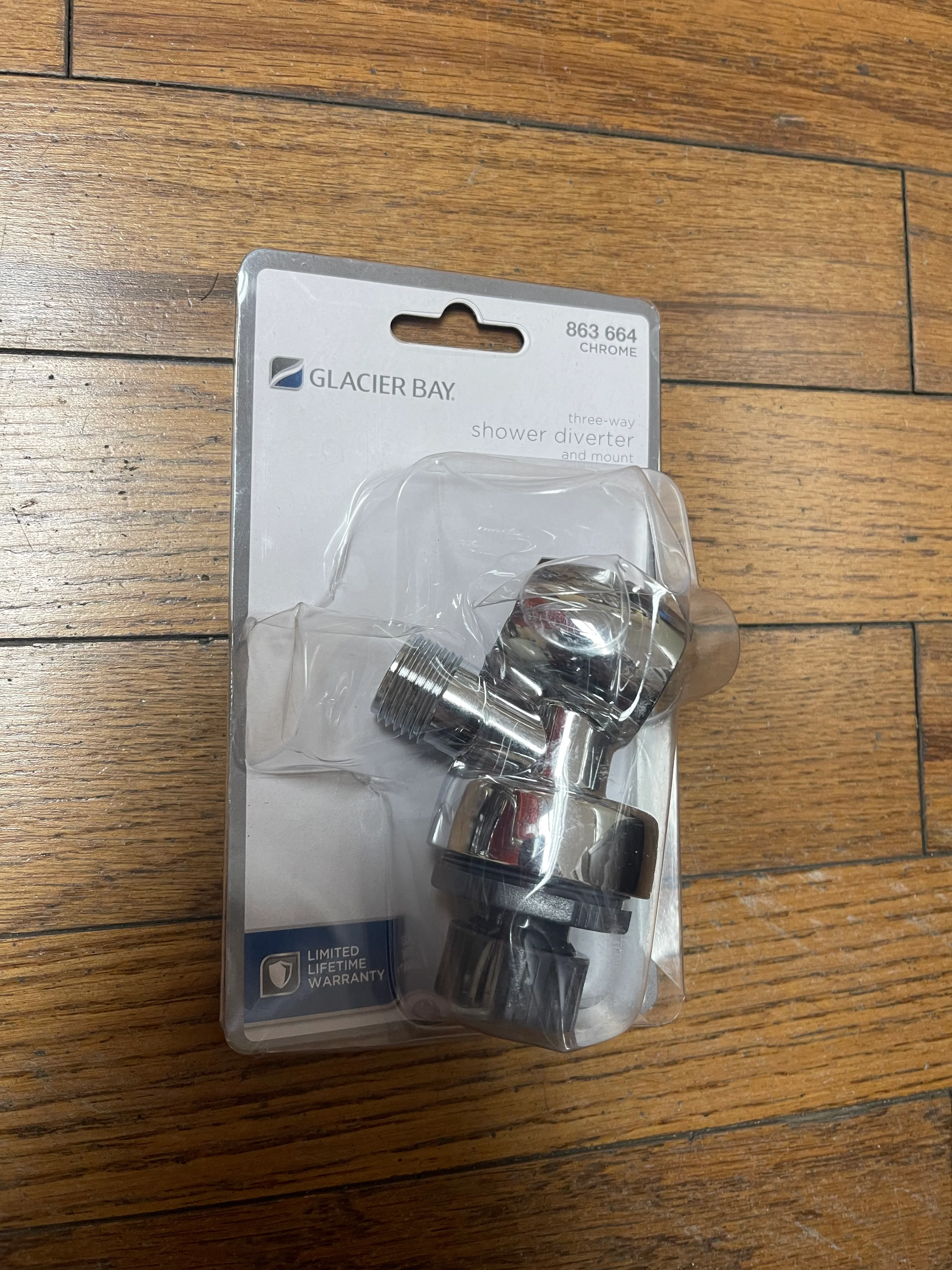 Glacier Bay 3 Way Diverter with Mount in Chrome Damaged Box - Image 3