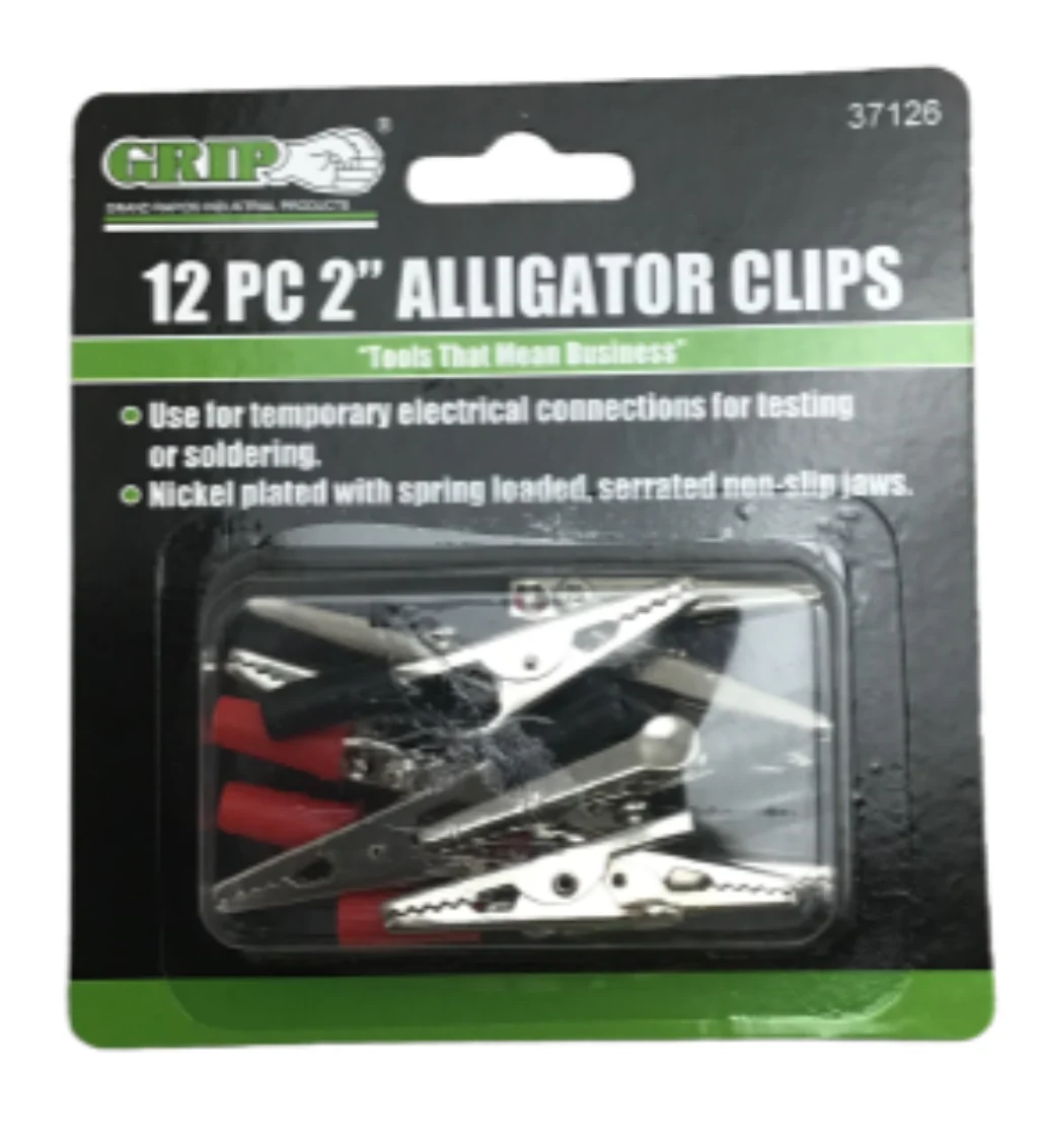 Grip 12 pc 2 Inch Alligator Clips