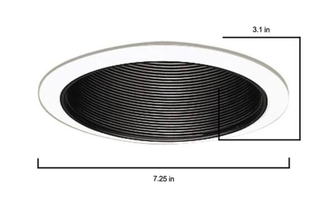 Halo 6 in. Black Recessed Ceiling Light Coilex Baffle with White Trim - Image 3