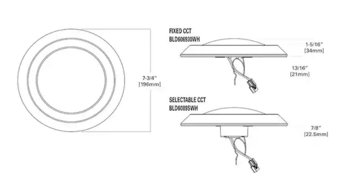HALO BLD 6 in. White Integrated LED Recessed Ceiling Mount Light Trim 3000K Soft White - Damaged Box - Image 3