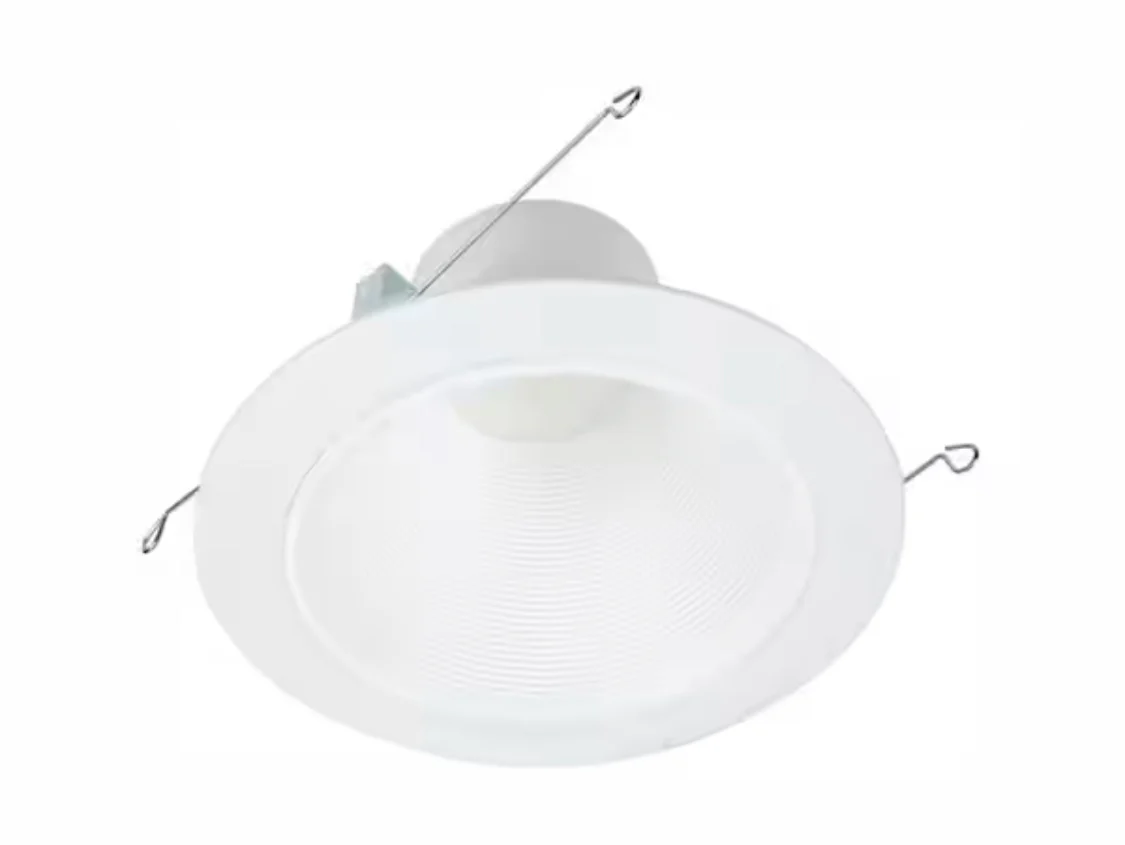 Halo RL 5 in. and 6 in. White Integrated LED Recessed Light Retrofit Trim at 3000K Soft White, Deep Baffle for Low Glare - Damaged Box