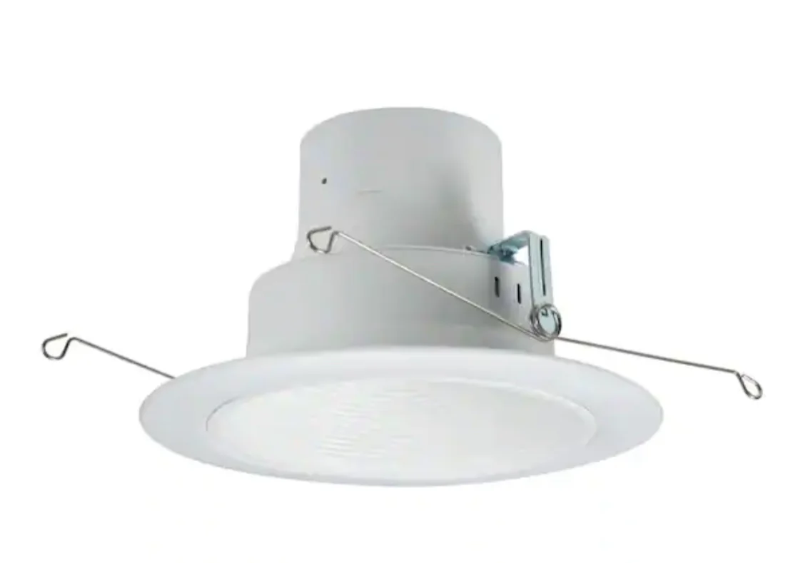 Halo RL 5 in. and 6 in. White Integrated LED Recessed Light Retrofit Trim at 3000K Soft White, Deep Baffle for Low Glare - Damaged Box - Image 2