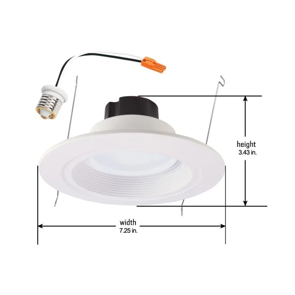 Halo RL 5 inch and 6 inch White Integrated LED Recessed Retrofit Ceiling Light Fixture 910 Lumens 90 CRI 3500K Bright White Damaged Box - Image 2
