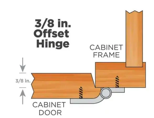 Hammercraft Black 3/8 in. Offset "H" Cabinet Hinge (1-Pair) *DAMAGED  BOX* - Image 2