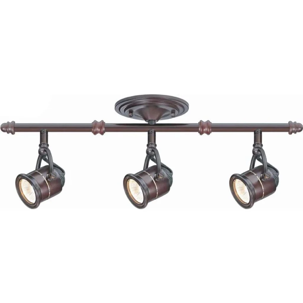 Hampton Bay 3-Light Antique Bronze Ceiling Bar Track Lighting Kit Damaged Box
