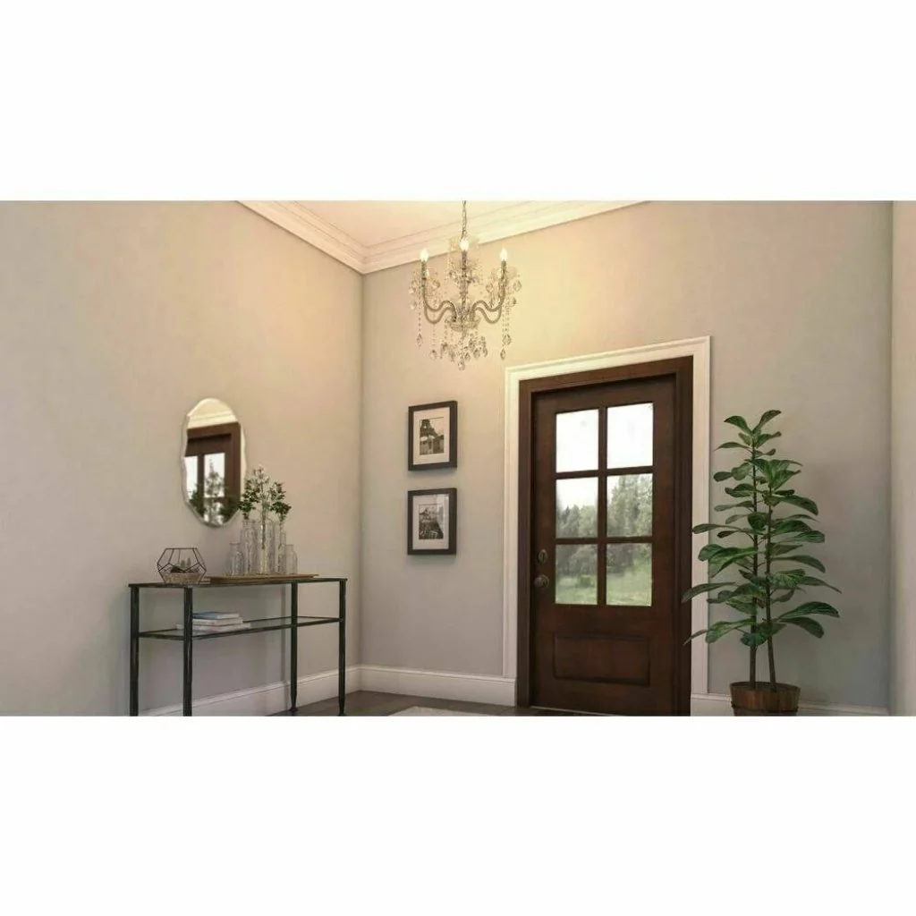 Hampton Bay 6-Light Chrome and Acrylic Maria Theresa Chandelier Damaged Box - Image 2