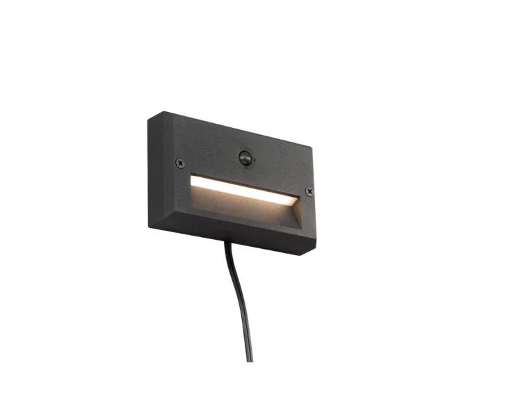 Hampton Bay 78 Lumen Low Voltage Hardwired Black Motion Sensing Integrated LED Outdoor Stair Light with Frosted Acrylic Lens Damaged Box - Image 3