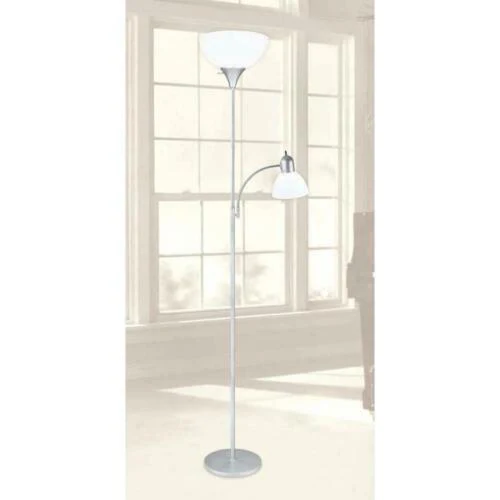 Hampton Bay Floor Lamp With Reading Light Damaged Box - Image 3